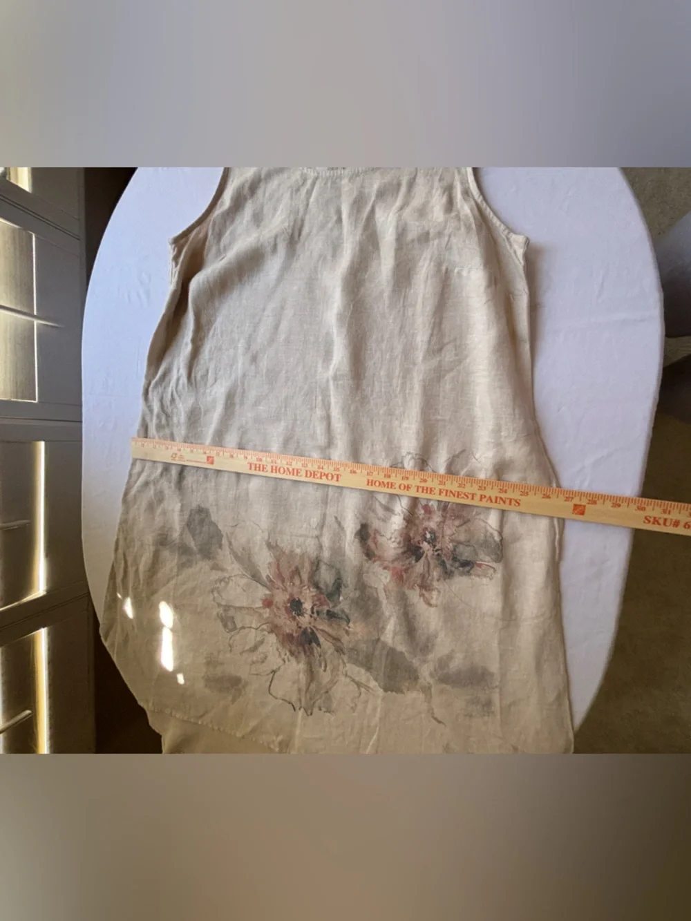 J. Jill Linen Scoop-Neck Floral Sleeveless Top in Natural Beige Women’s XLP NEW - Picture 10 of 11